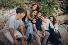 Tetiana and Sergey with children